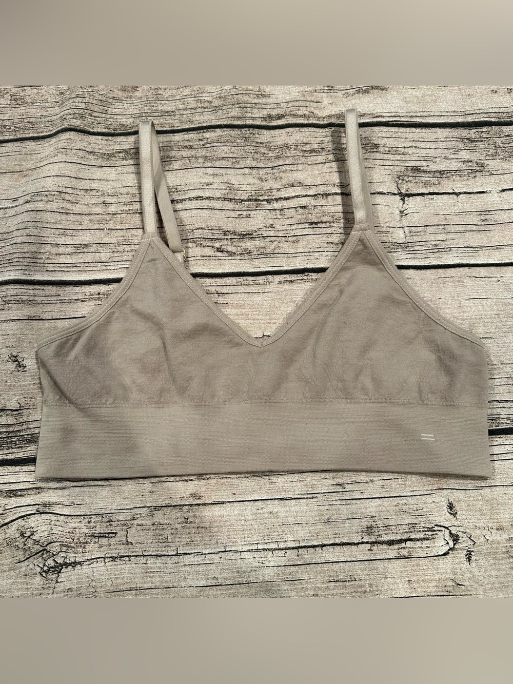 Branwyn Essential Bralette; Merino Wool; Taupe; Size Medium, sustainable natural